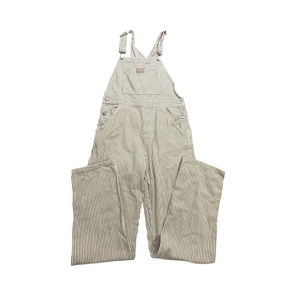 Dickies Overalls Women S Tan White Hickory Stripe Cotton Workwear Western